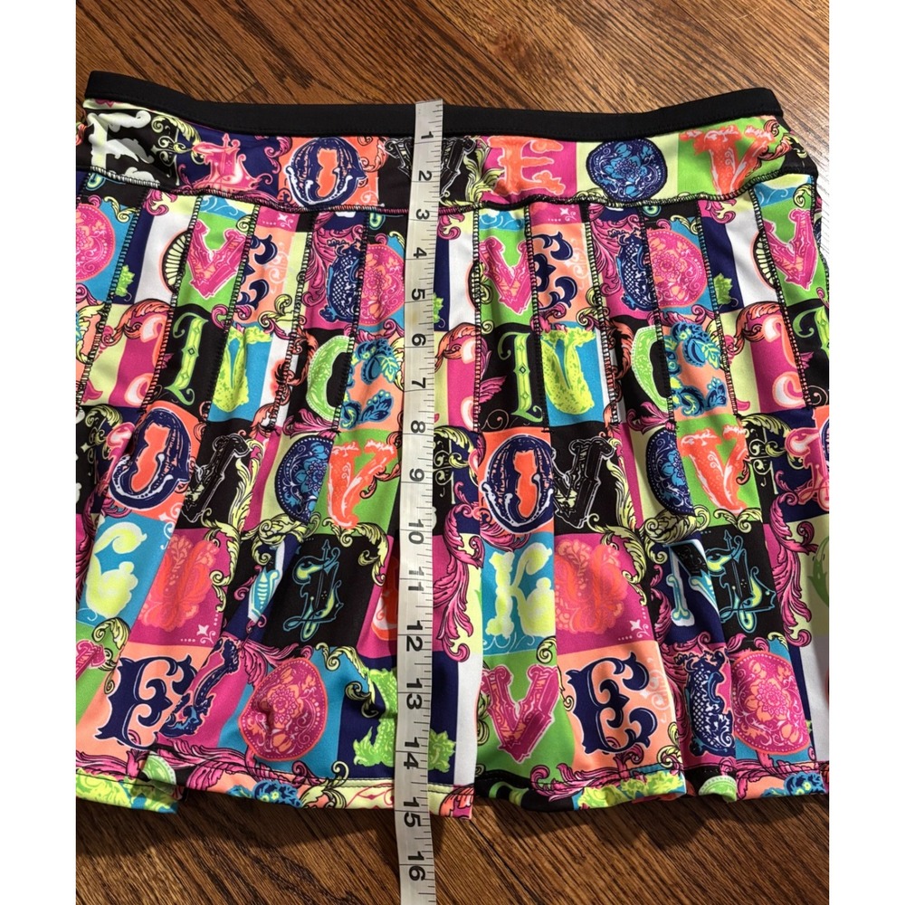 NEW Lucky in Love | All Over‎ Letter Print Skort + Micro Incline Tank Sz L - Picture 11 of 14